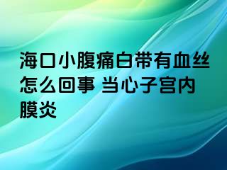 海口小腹痛白带有血丝怎么回事 当心子宫内膜炎